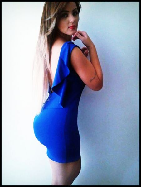 Vestido babado Regata| Azul bic